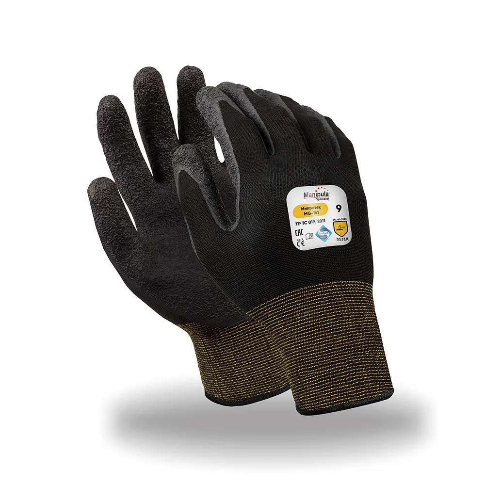 фото перчатки manipula specialist® микротех (нейлон+латекс), mg-141